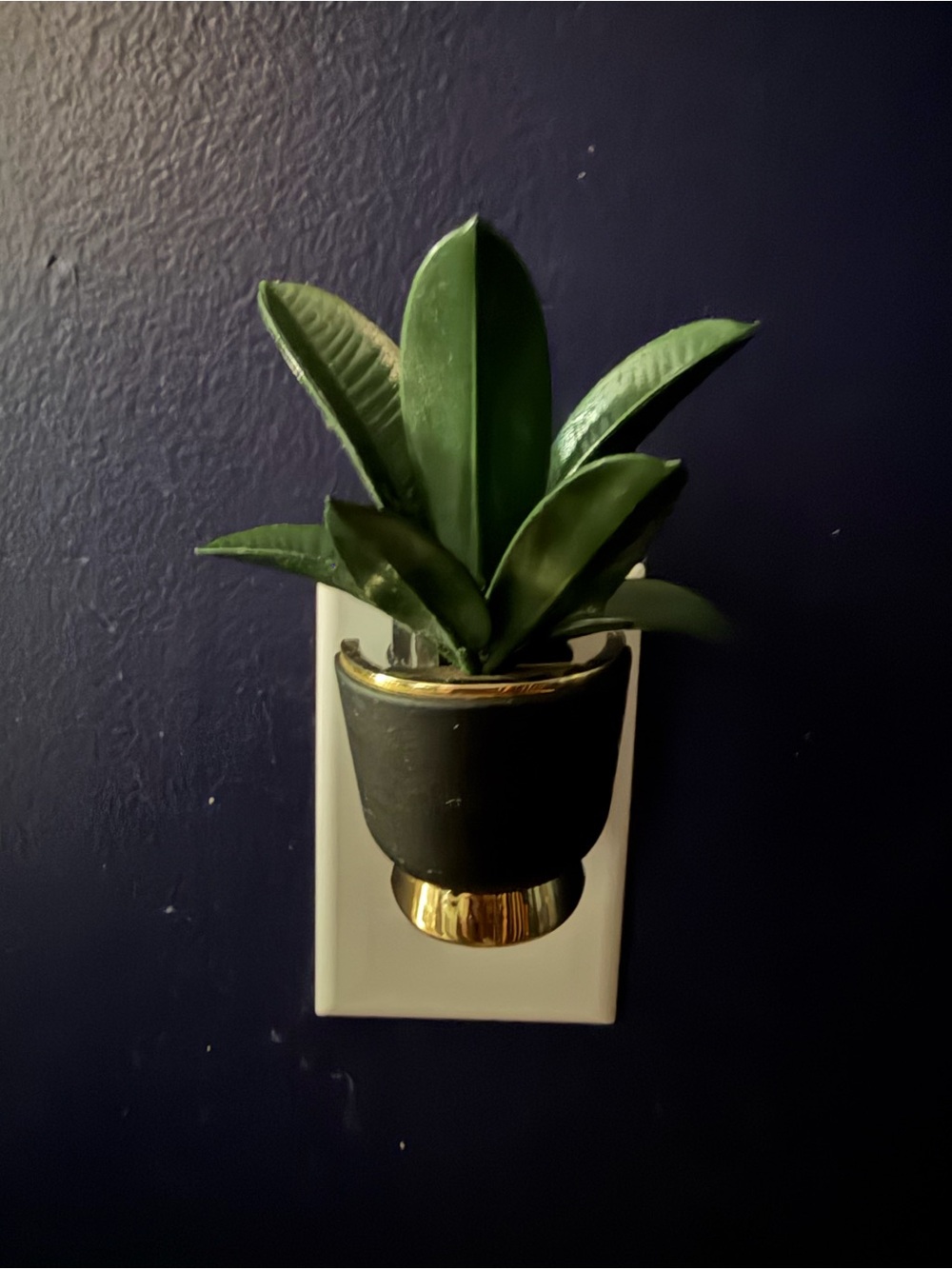 Bath & Body Works Black and Gold Wall Plant Plug-In Decor